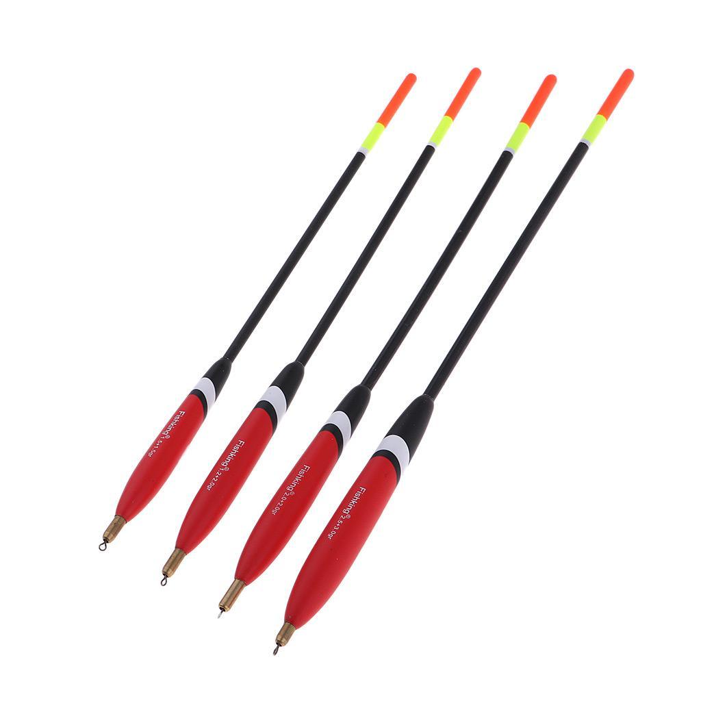 4pcs Balsa Wood Fishing Floats and bobbers, Mixed Size Saltwater Freshwater Rock Fishing Floats Assortment for Bass Trout