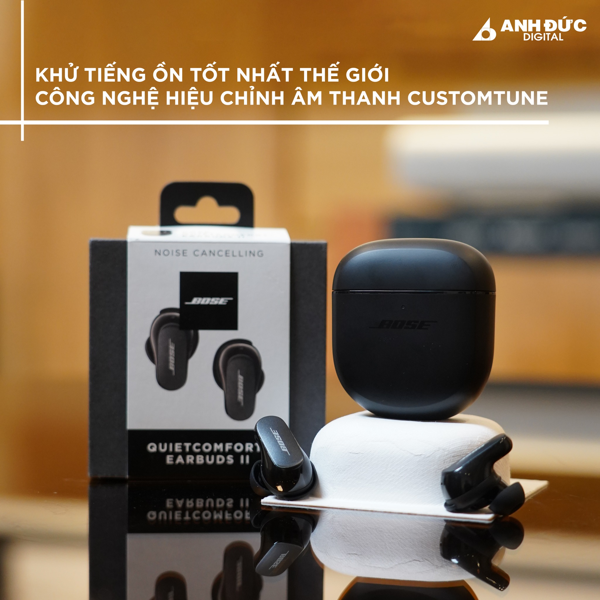 Tai nghe True Wireless Bose QuietComfort Earbuds II - Chống Ồn Chủ Động ANC - Hàng Chính Hãng