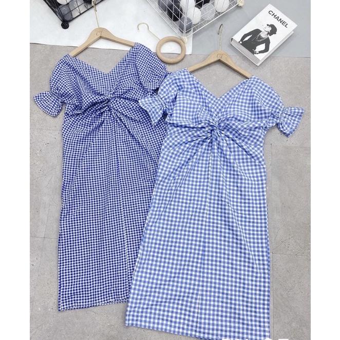 Váy maxi kẻ xoắn 2 kiểu siêu hot