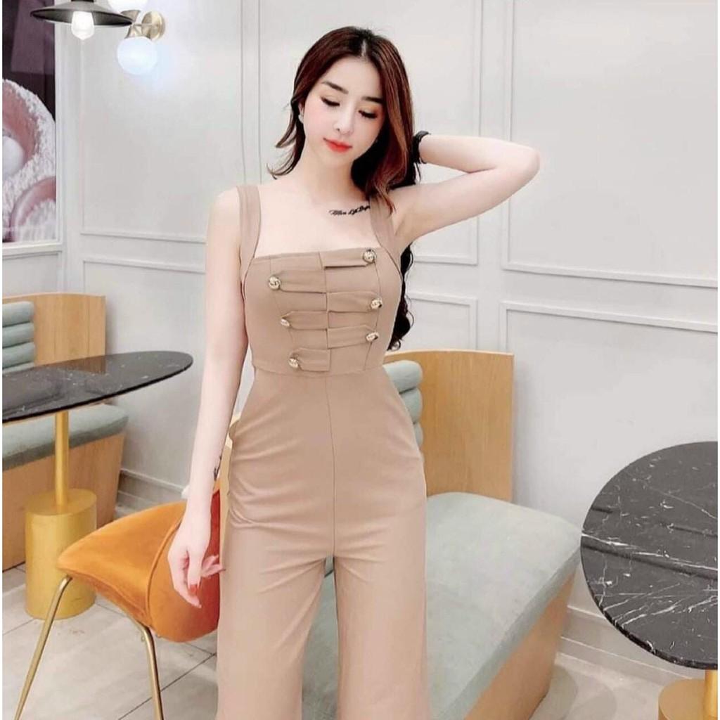 Jum Nữ 2 Dây Ống Rộng Đính Nút Thời Trang Phù Hợp Đi Dự Tiệc Và ĐI Chơi ( Có Mút Ngực