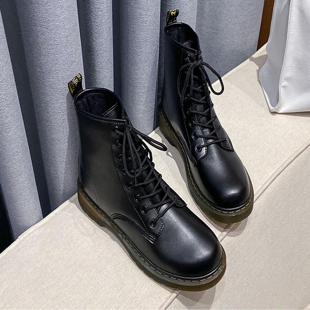 Giày Boots Nữ BUXINO29 Boots Nữ Cổ Cao Da Trơn Chất Xịn Nam Nữ Phong Cách Trẻ Trung Cực Ngầu Size Từ 36 Đến 39