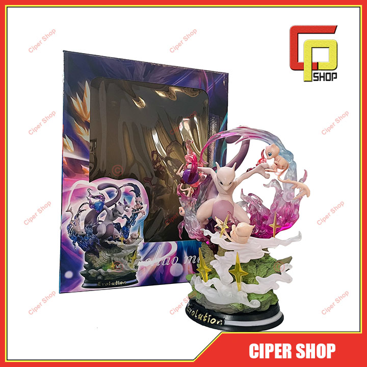 Mô hình Mewtwo và Mew Pokemon Led - Figure Mewtwo Pokemon