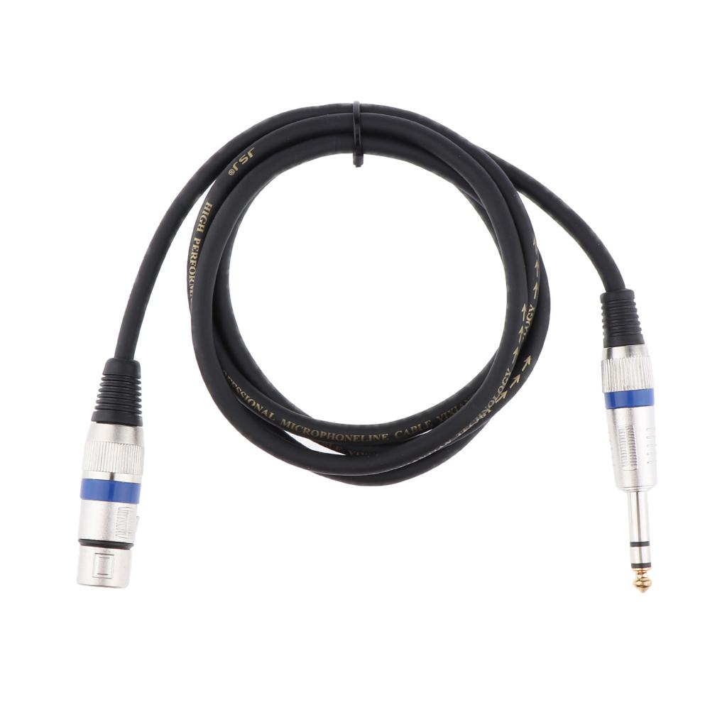 Premium 6.35mm Male to XLR Female Audio Cable for Speaker AMP 150cm