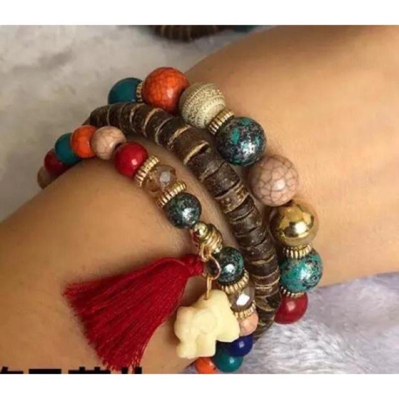 Set vòng tay boho hình con voi - Vòng tay du mục - Arora boutique