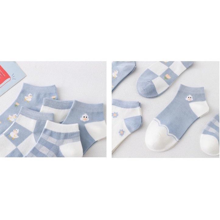 Vớ Tất Cổ Ngắn Vịt Xanh Dễ Thương Cotton Khánh Khuẩn Dành Cho Cả Nam Và Nữ 35-40 MRSOCKS VN066