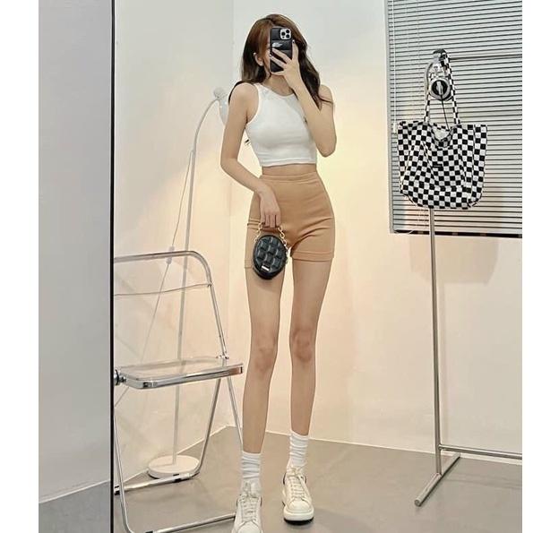 Quần đùi ngắn nâng mông chất borip co giãn thoải mái cho nữ mặc ở nhà đi tập xịn xò-CUN9130