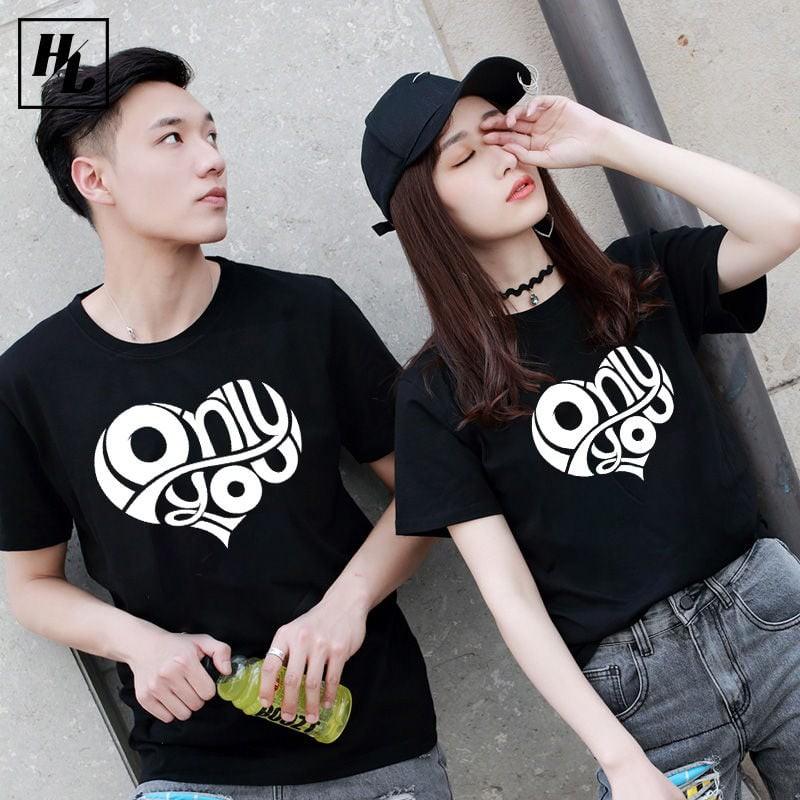 Áo thun Cặp Đôi Nam Nữ Couple - Only You 2 Có size tay lỡ
