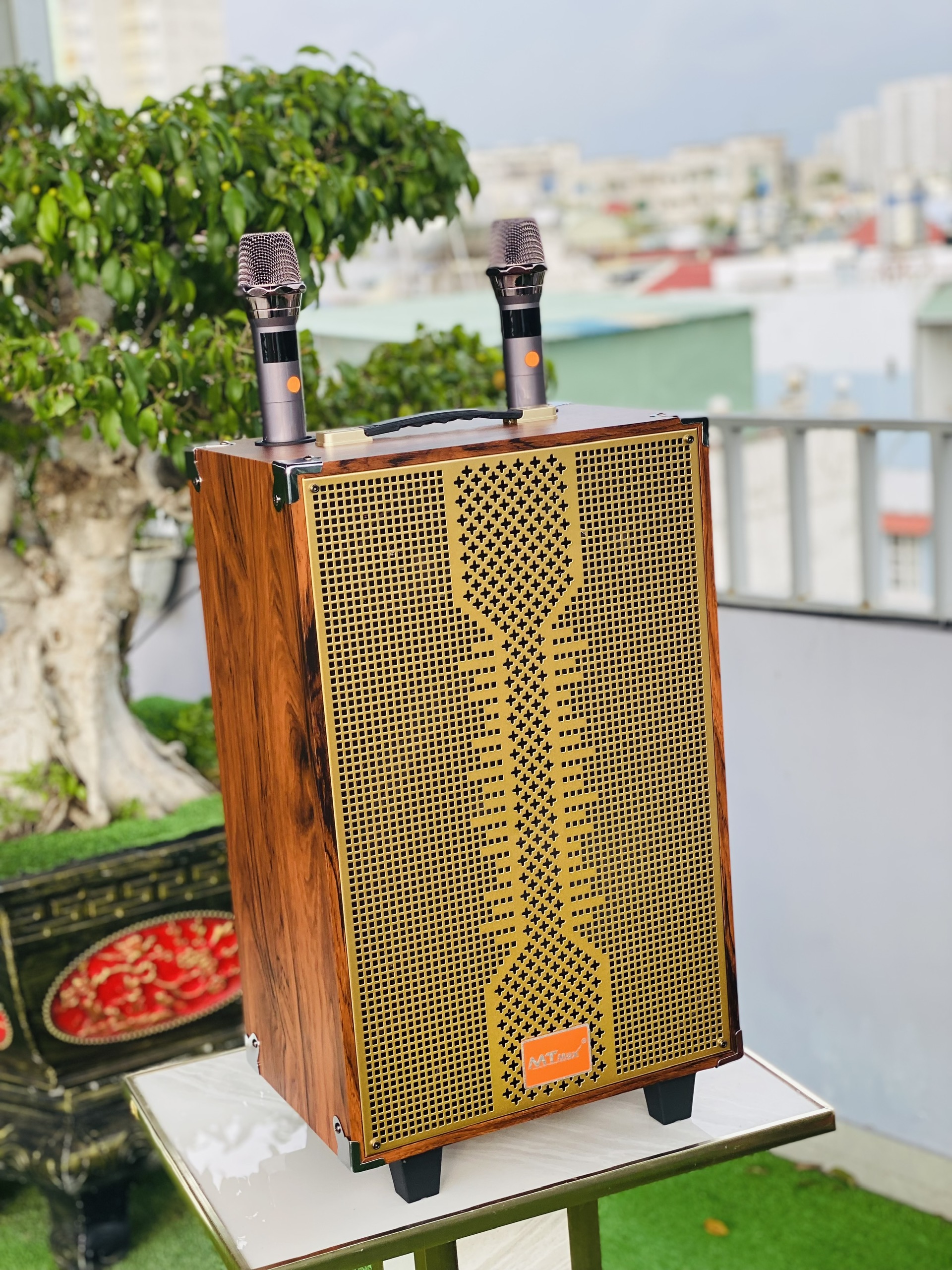 Loa Xách Tay Karaoke Nghe Nhạc T3 Pro Bass 30 – Công Suất 500W, Kết Nối Bluetooth, Kèm  Micro Không Dây Hàng Nhập Khẩu