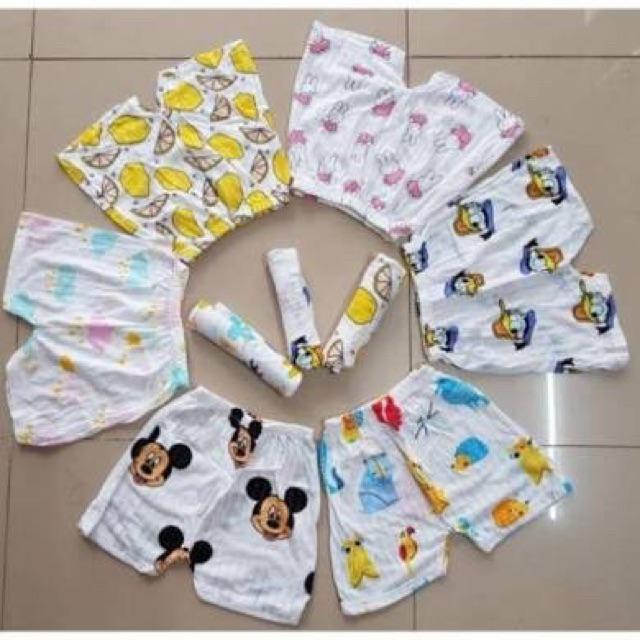 Quần đùi chục cotton giấy cho bé cực đẹp cực mát (bán lẻ