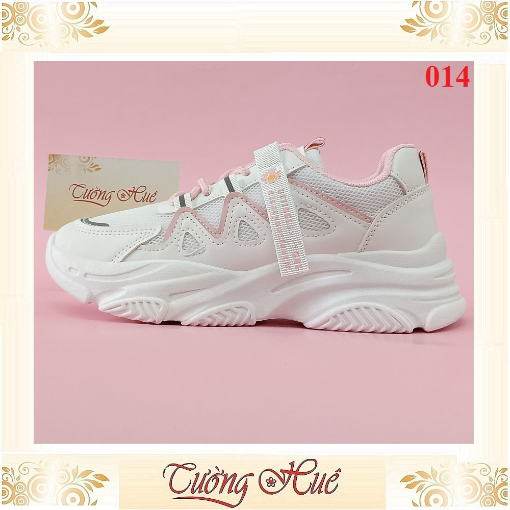 Giày Thể Thao Nữ Buộc Dây Hoa Cúc Đế Cao - Hàng Quảng Châu -014
