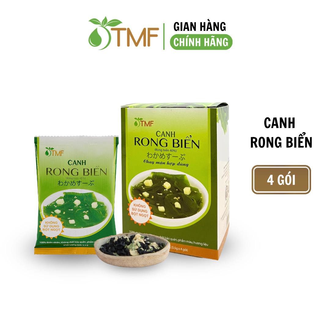 Canh dưỡng sinh rong biển hộp 4 gói TÂM MINH FOODS dinh dưỡng ăn liền tiện lợi
