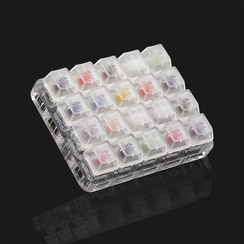 HSV 20 Key Caps Translucent Keycaps Testing Tool Kailh Box Switches Keyboard Tester Kit Clear Keycaps Sampler PCB Mechanical Keyboard