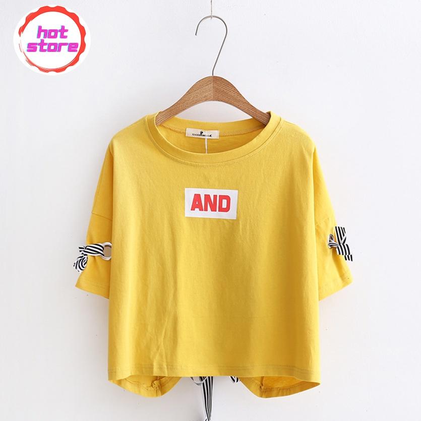 Áo Croptop YAN Tay Lỡ Nữ Ulzzang HOTSTORE