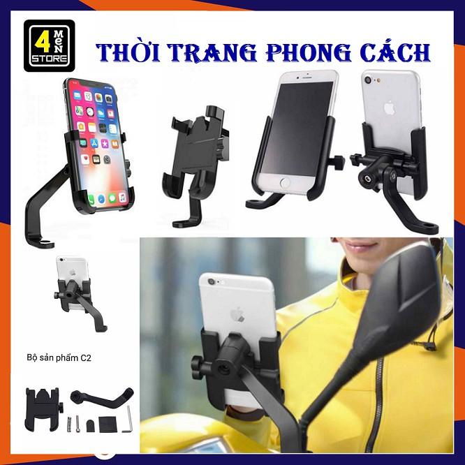 Kẹp Điện Thoại Trên Xe Máy C2 Kim Loại Cao Cấp - Dụng Cụ Kẹp Điện Thoại C2 Tiện Dụng