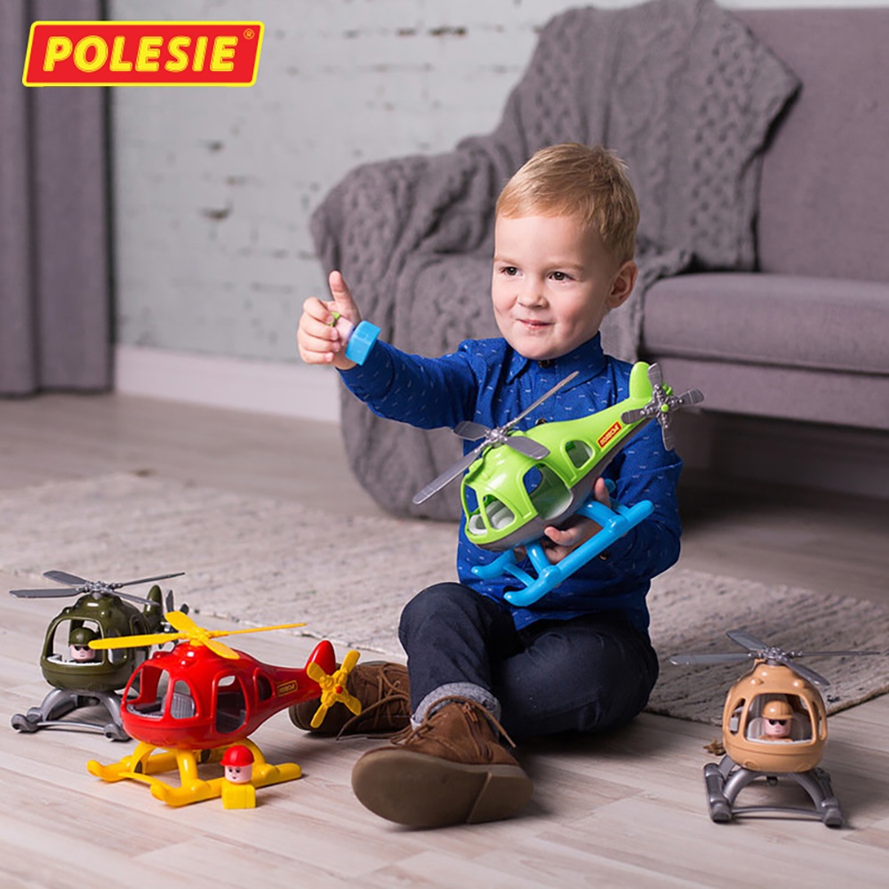 Máy Bay Trực Thăng Đồ Chơi Bumblebee, Đồ Chơi Giáo Dục, An Toàn, Phát Triển Tư Duy, Sáng Tạo Cho Bé - Polesie Toys 67654 (Giao màu ngẫu nhiên)