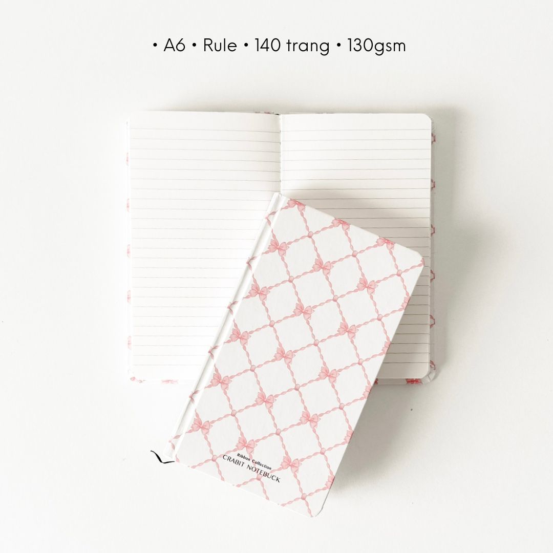 Sổ tay A5 A6 Vuông mini sổ ghi chép bỏ túi Crabit Ribbon Collection
