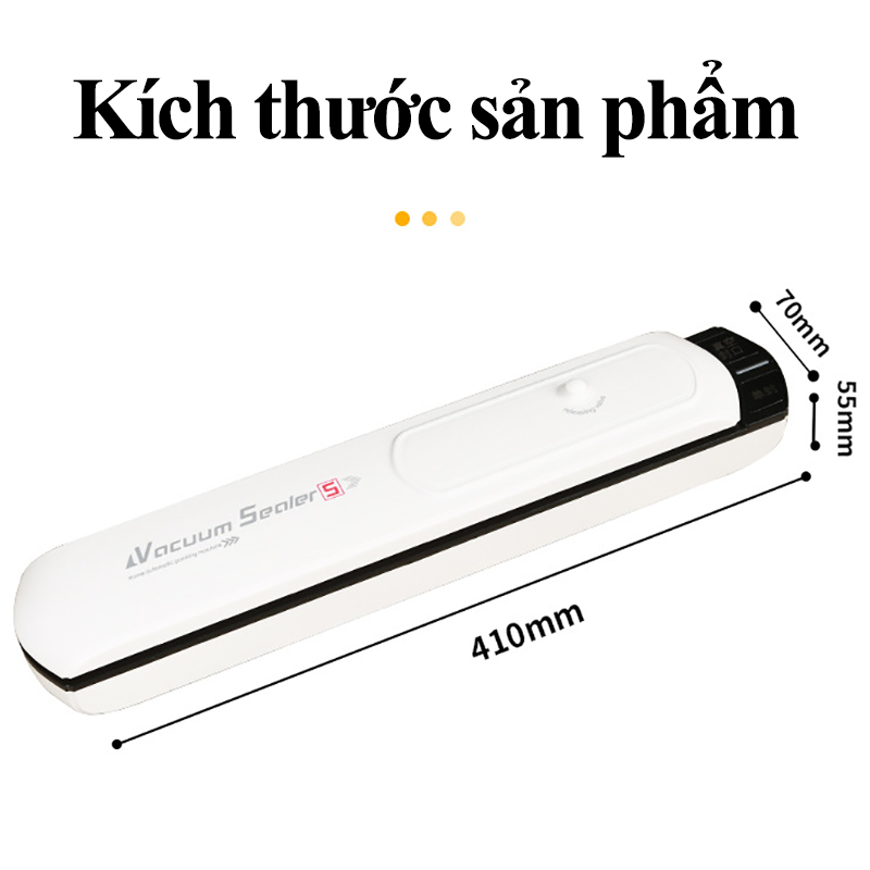 Máy Hút Chân Không Thực Phẩm Gia Đình Vacuum Sealer S Không Kén Túi Cao Cấp Máy Hàn Miệng Túi Mini Cầm Tay Lực Hút Không Khí Siêu Mạnh Giữ Môi Tường Chân Không Lý Tưởng Bảo Quản Thức Ăn Tặng 10 Túi Hút Chân Không - ML043