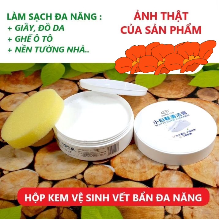 Kem sáp làm sạch giày da, giày thể thao, túi ví, kem làm sạch đa năng 250gr