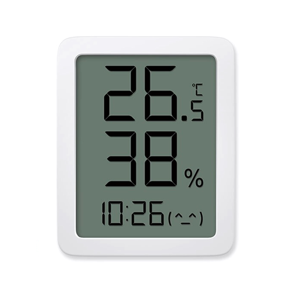 Nhiệt Kế Miaomiaoce Máy Đo Độ Ẩm Màn Hình LCD 3.5 Inch Kỹ Thuật Số Hiển Thị Thời Gian Nhiệt Độ Độ Ẩm 24H Cảm Biến Trong Nhà