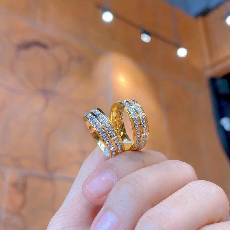 Nhẫn Titan PT Jewelry &amp; Accessories N21 Women Nữ không đen không gỉ - Cao Su chiếc trang sứ