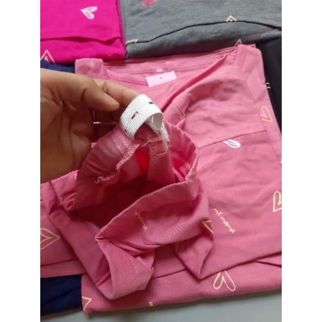 Bộ đồ bầu pink dài vạt chéo mặc bầu và mặc sau sinh - Tổng kho
