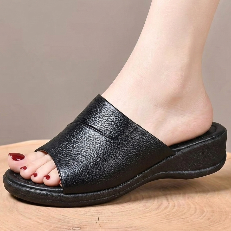 Dép Nữ Da Bò Thật Chính Hãng HA NAM Thiết Kế Thanh Lịch, Êm Ái, Dễ Phối Đồ DNU2019