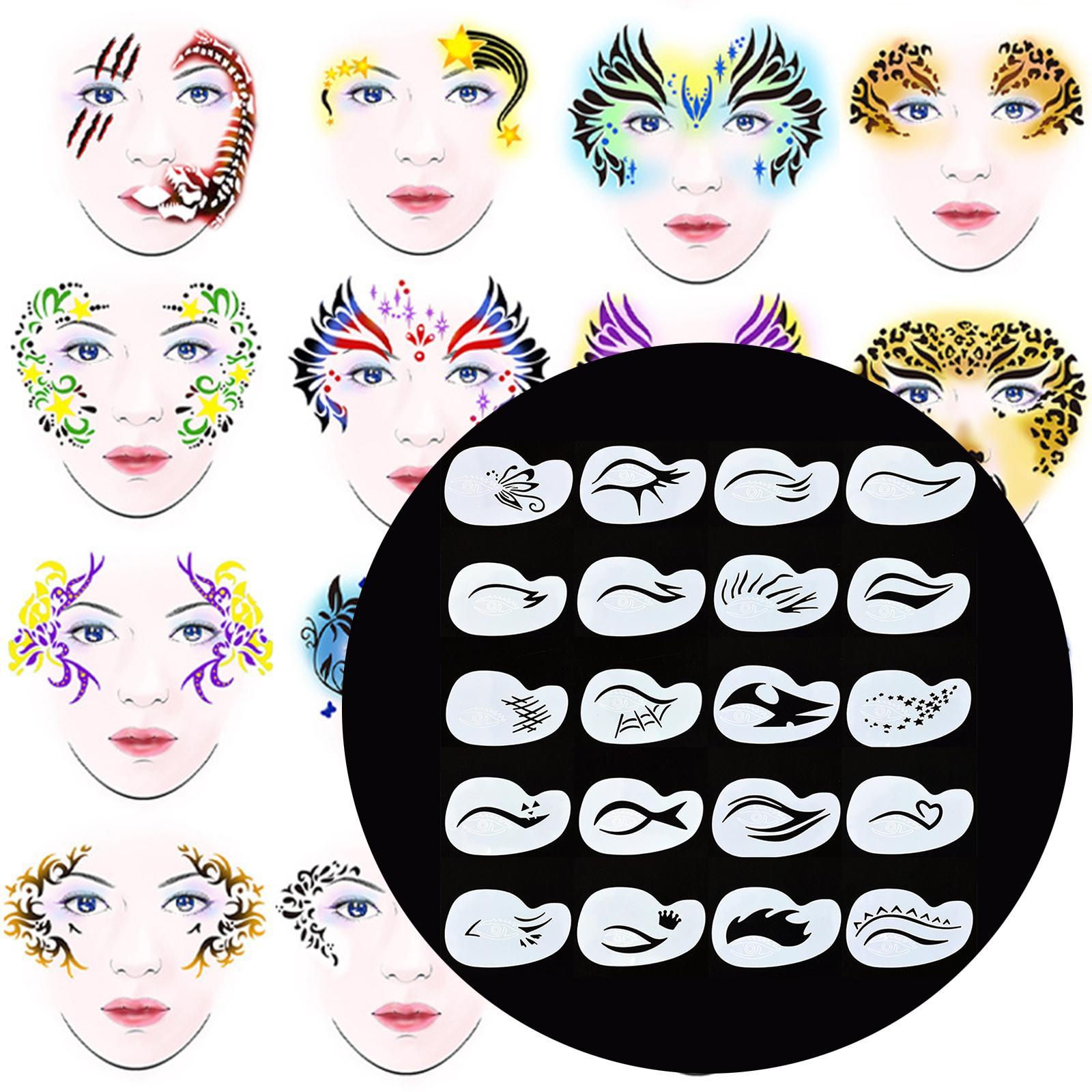 Face Paint Stencils Set for Children Adult DIY Party Supplies Painting