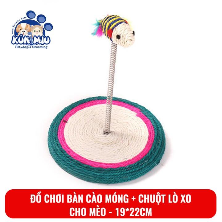 Đồ chơi cào móng, bàn cào móng chuột lò xo cho mèo Kún Miu 19*22cm