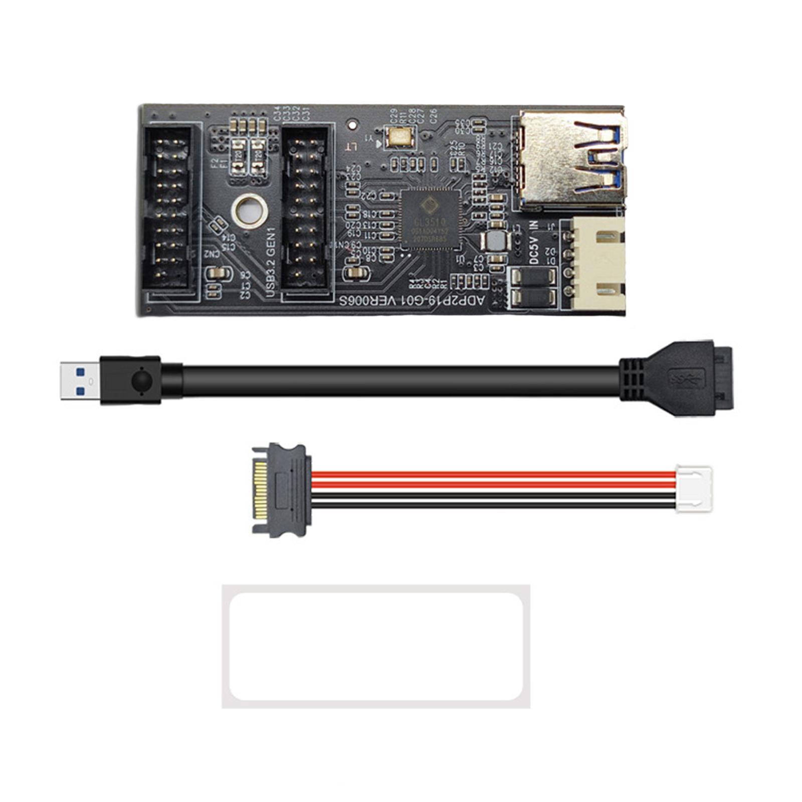 19Pin Motherboard Splitter Replaces Parts USB 3.0 Hub USB Adapter Conector