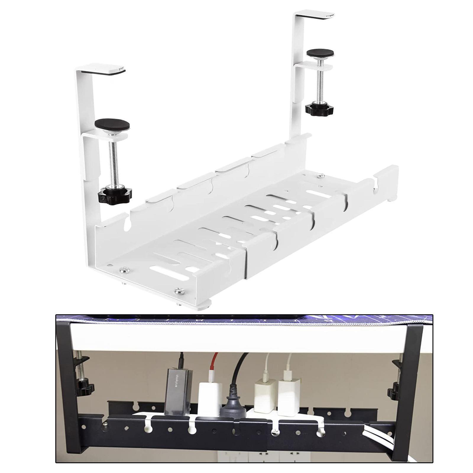 Under Desk Wire Management Iron Cable Management Tray for Internet Cafe Home