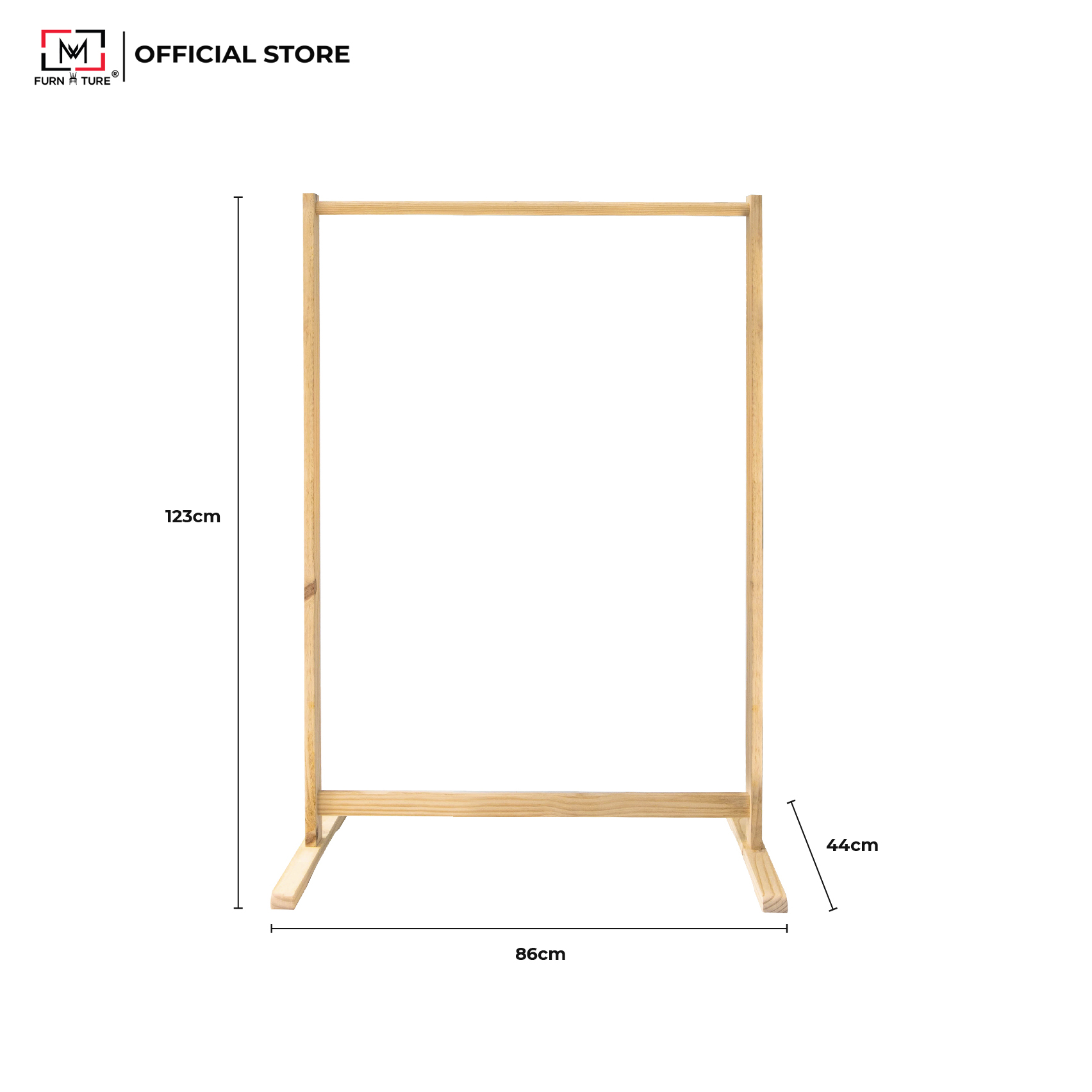 [ NGANG 86 ] GIÁ TREO QUẦN ÁO GỖ LẮP RÁP HÀN QUỐC MWFURNITURE - SINGLE HANGER NATURAL