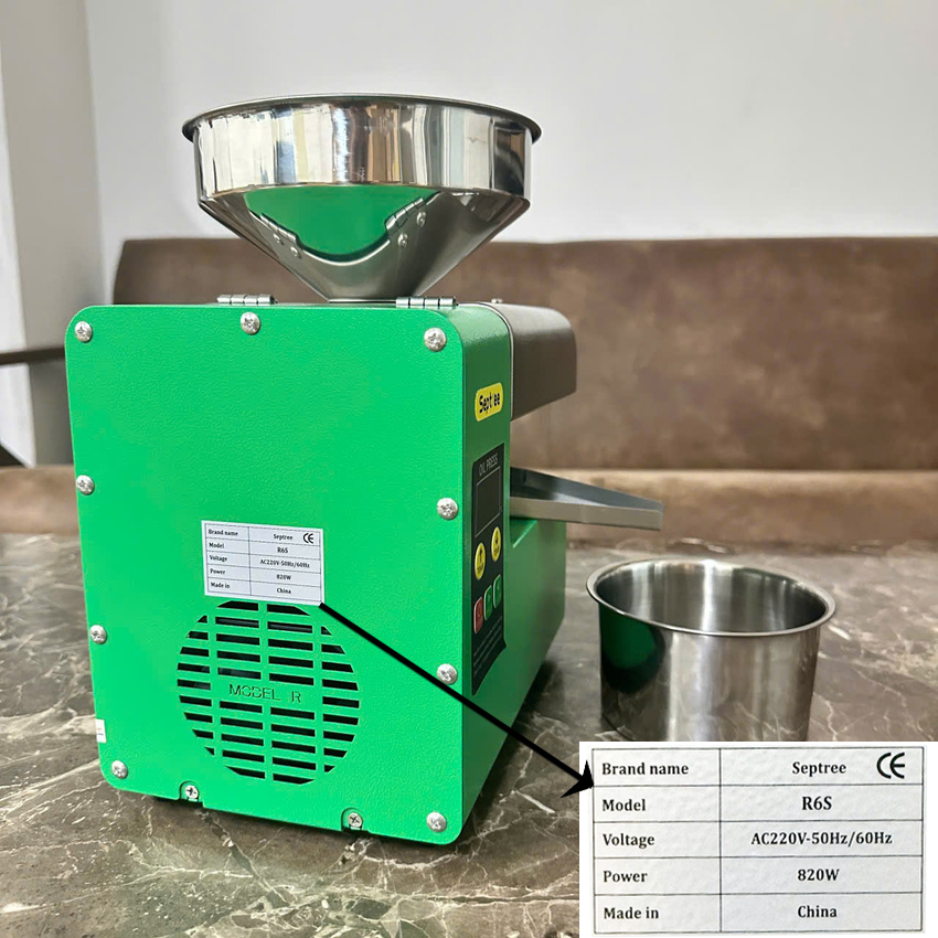 Máy ép dầu ăn thực vật, thế hệ mới thương hiệu Mỹ cao cấp Septree R6S - Hàng chính hãng