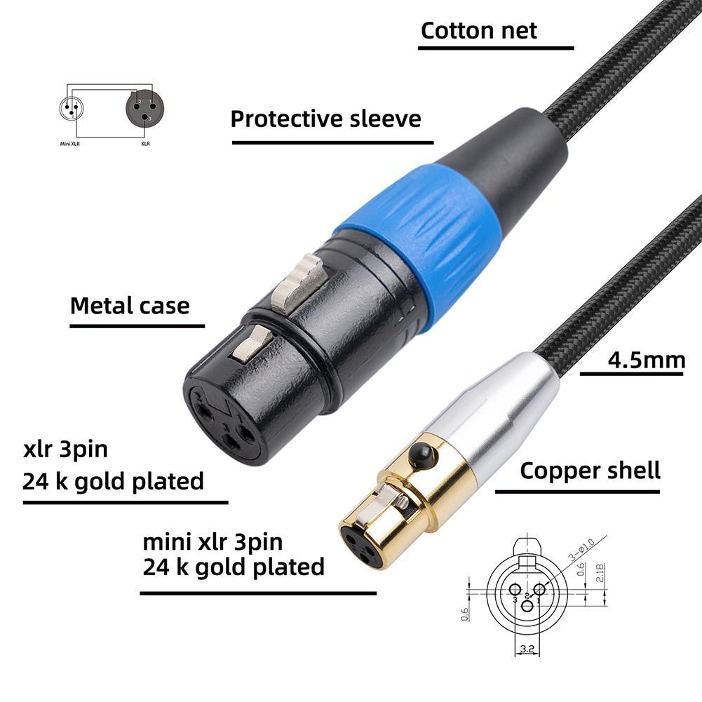 Cáp ChuyểN ĐổI Âm Thanh 3 Pin Mini XLR Sang XLR