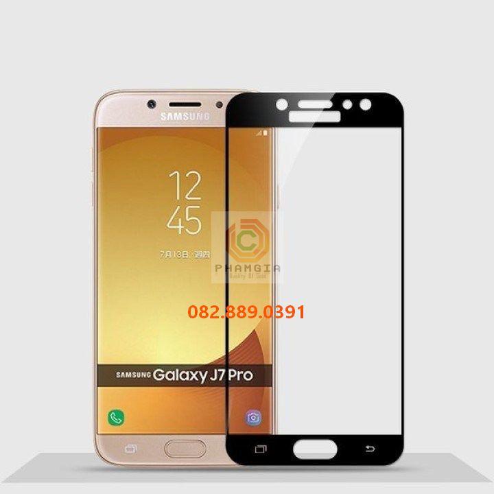 Kính cường lực dành cho SAMSUNG J7 PRO CƯỜNG LỰC FULL MÀN HÌNH FULL KEO CAO CẤP