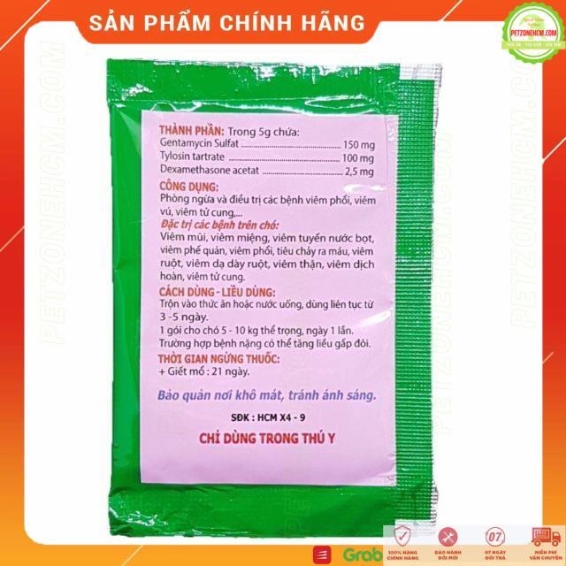 Combo cốm Genta Tylo D - một gói 5g dành cho chó mèo