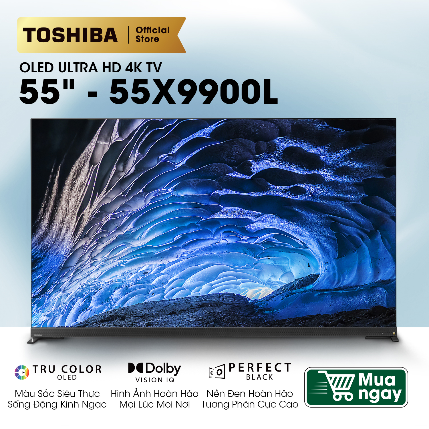 TV OLED 4K 55inch (55X9900L) - VIDDA TV - OLED 4K - Công nghệ âm thanh REGZA Power Audio Extreme - Màu sắc nguyên bản - Âm trầm mạnh mẽ - Loa 113W - Tần số quét 120Hz - Hàng chính hãng - Bảo hành 2 năm