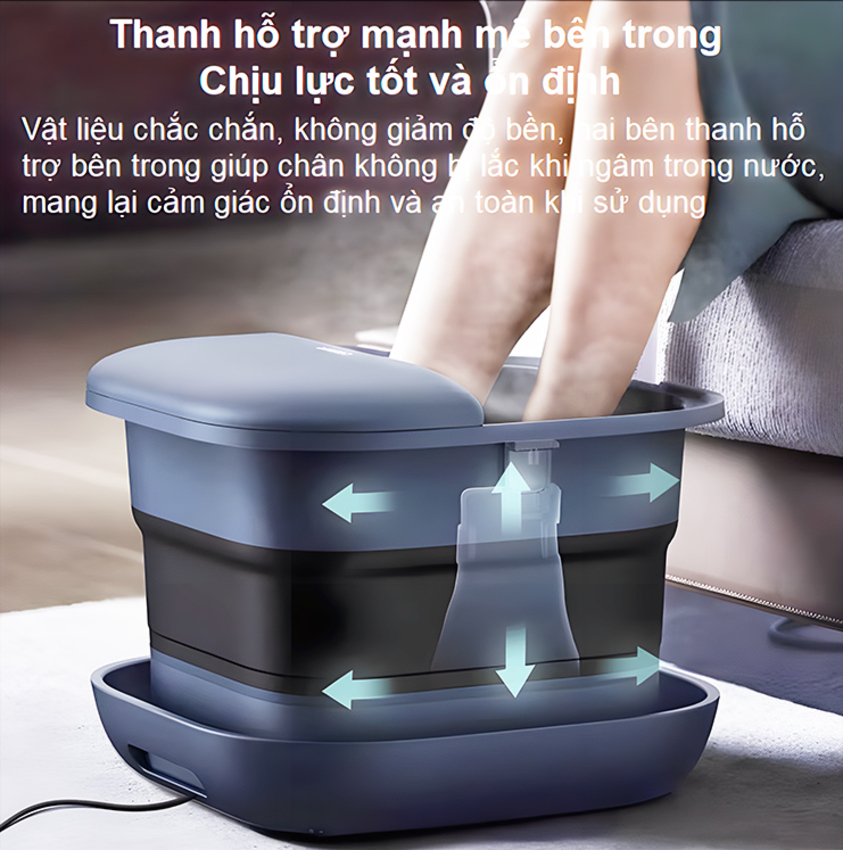 HÀNG CHÍNH HÃNG - Bồn ngâm chân, kiêm máy massage chân tự động. Thương hiệu Hà Lan cao cấp Philips - PPM5104F