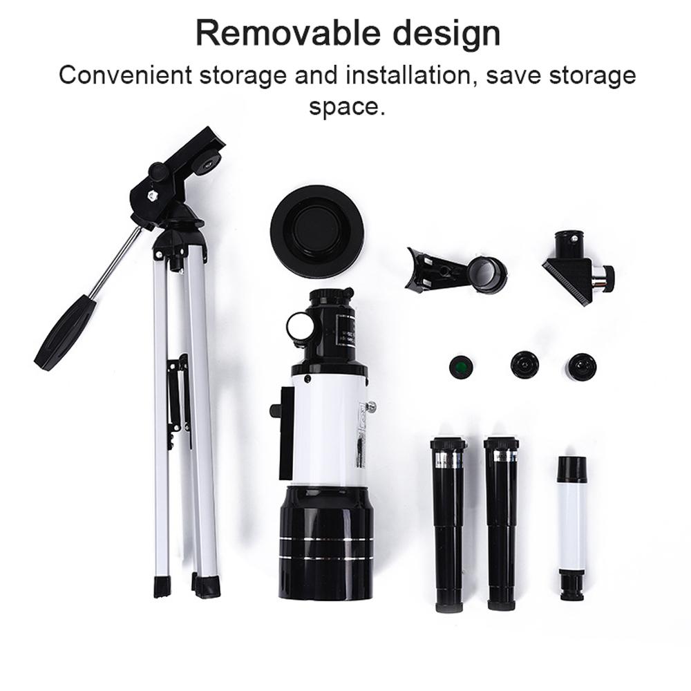 Outdoor Telescope High Clear Astronomical Refracting Telescope Professional Stargazing Telescope Compact Tripod Watching Monocular for Child Teenagers Beginners
