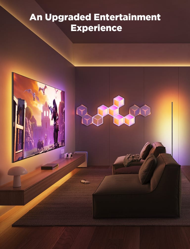Đèn LED lục giác lắp ghép Govee Glide Hexagon Light Panels Ultra H606A | Ánh sáng đa diện siêu việt