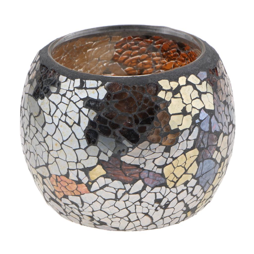 5Pcs Moroccan Mosaic Glass Votive Tea Light Holder Candelabra Candlestick Set A