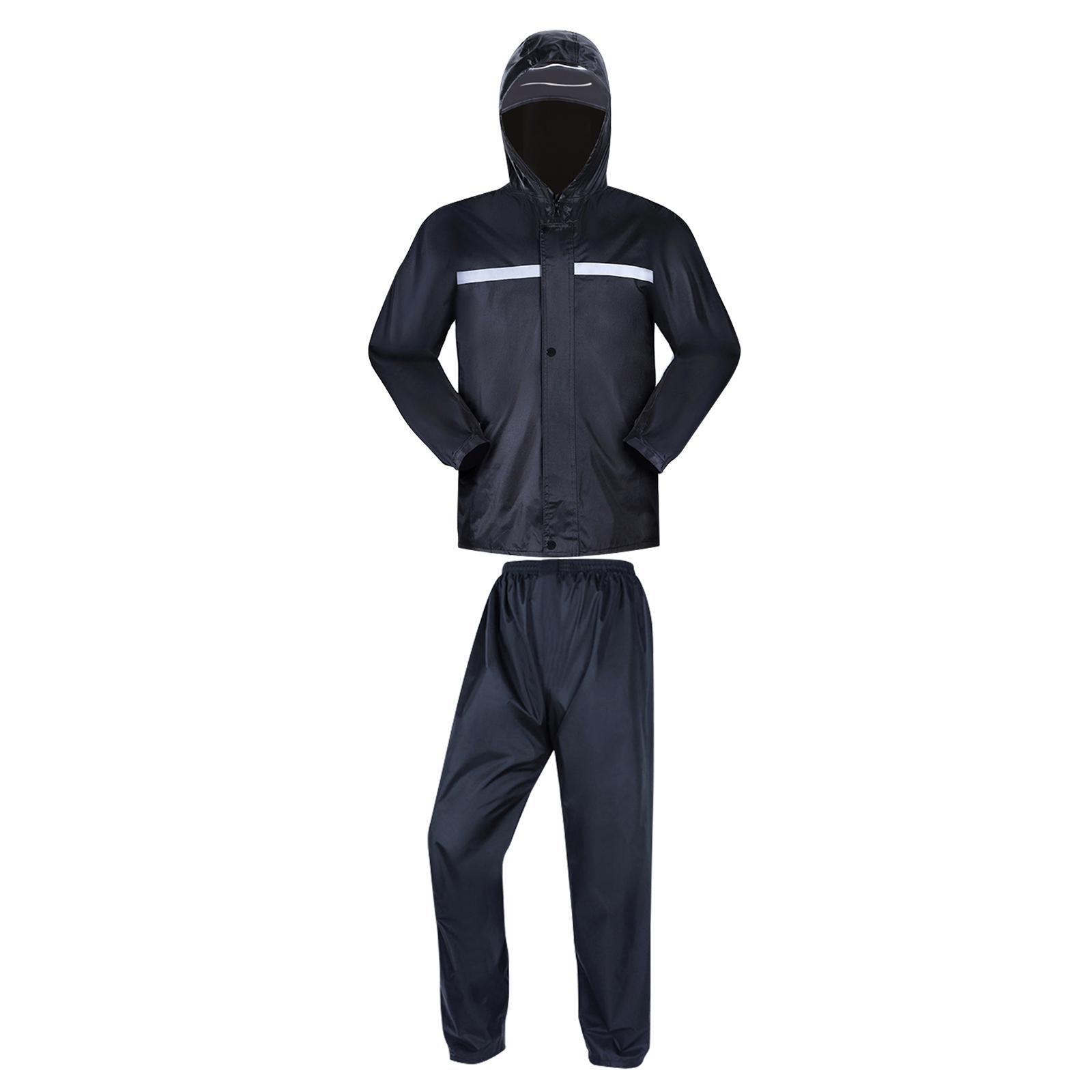 Rain suits, Waterproof Breathable Jacket, Hooded Rain Coat Pants with