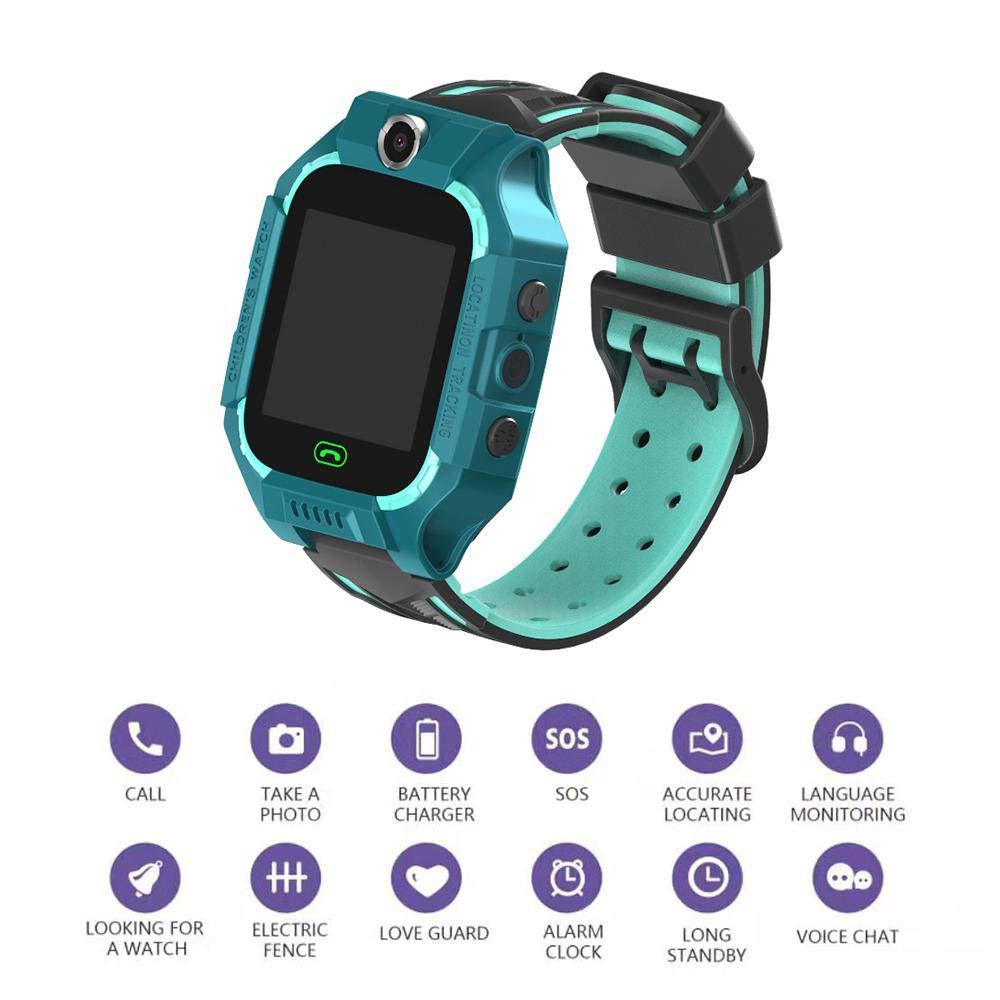 E12 Trẻ Em Smart Watch SOS Báo Động Chống Mất Sim Khe Cắm Thẻ Cảm Ứng Màn Hình Đồng Hồ Báo Thức Kỹ Thuật Số Đồng Hồ Đeo Tay GPS theo Dõi