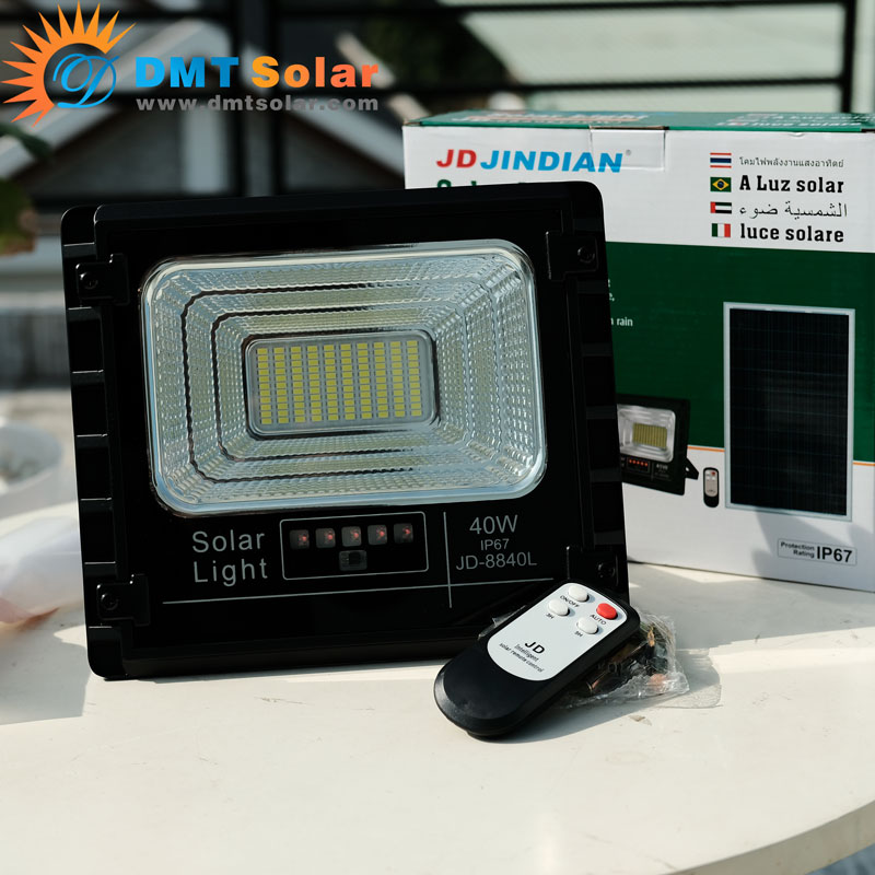 [Jindian] Đèn pha năng lượng mặt trời 40W JD-8840L - Chính hãng [Bảo hành 02 năm]