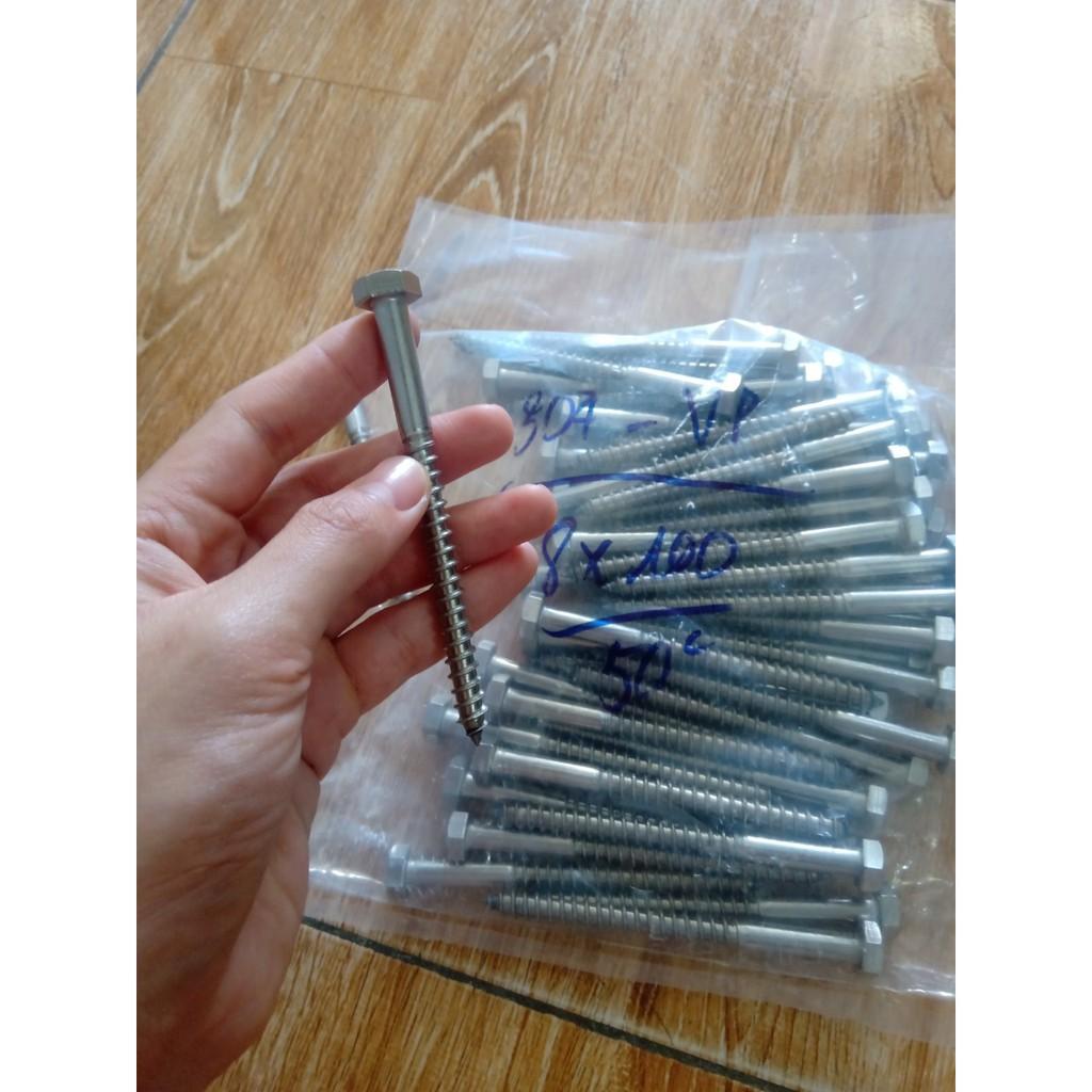 Vit phong M8 inox 304 combo 50c #sale#