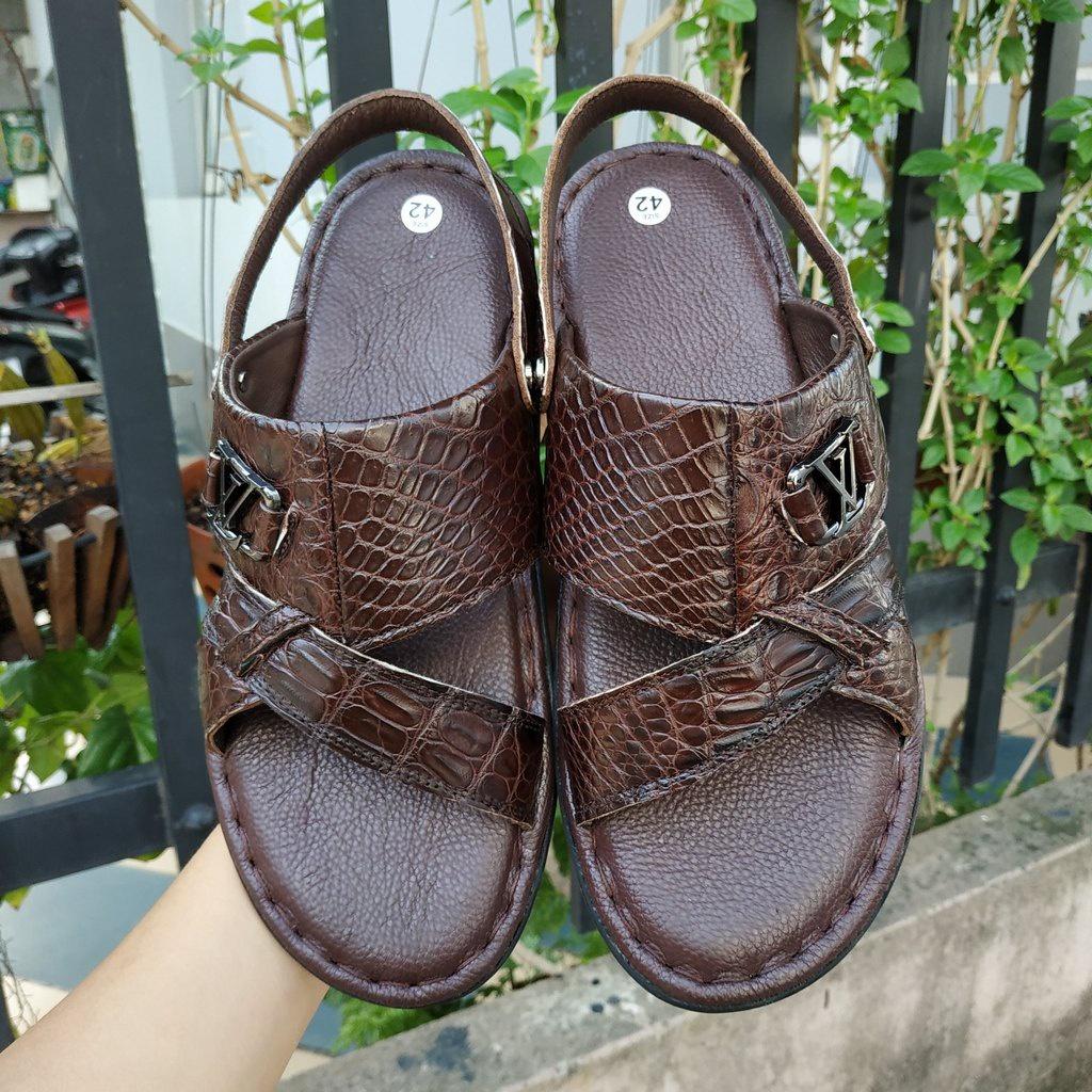 Dép sandal nam da cá sấu thật 100% Giá rẻ nhất toàn quốc!