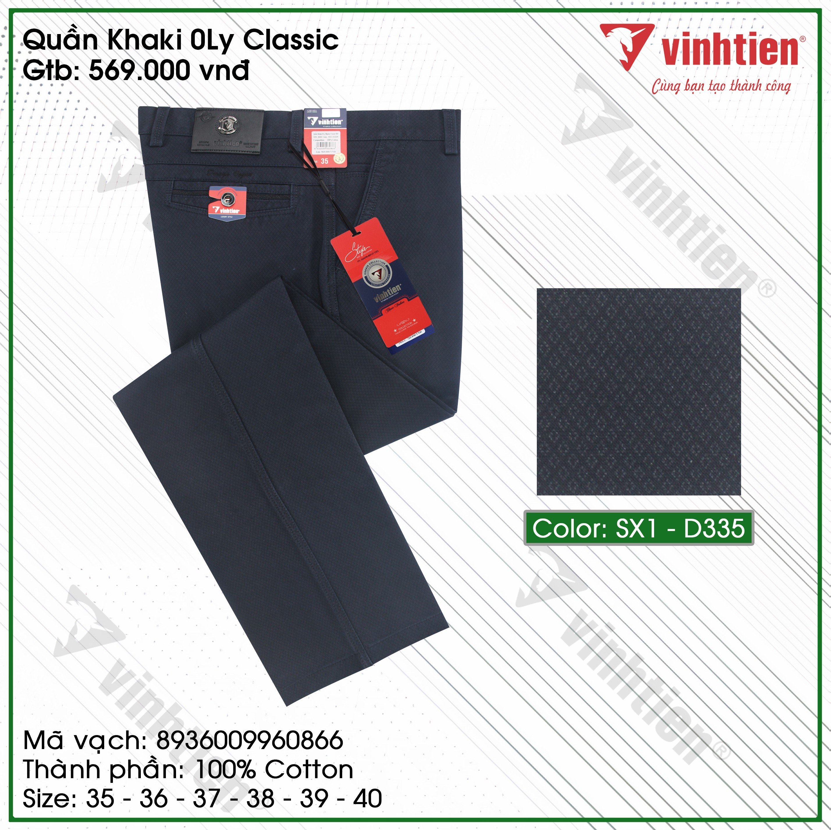 Quần KaKi Size Đại 0Ly Classic 569 Vĩnh Tiến - Nhiều Màu