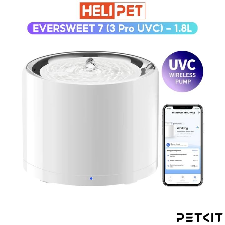 Đài Phun Nước, Máy Lọc Nước Cho Thú Cưng Petkit Eversweet 3 Pro UVC Thế Hệ Thứ 7 - HeLiPet
