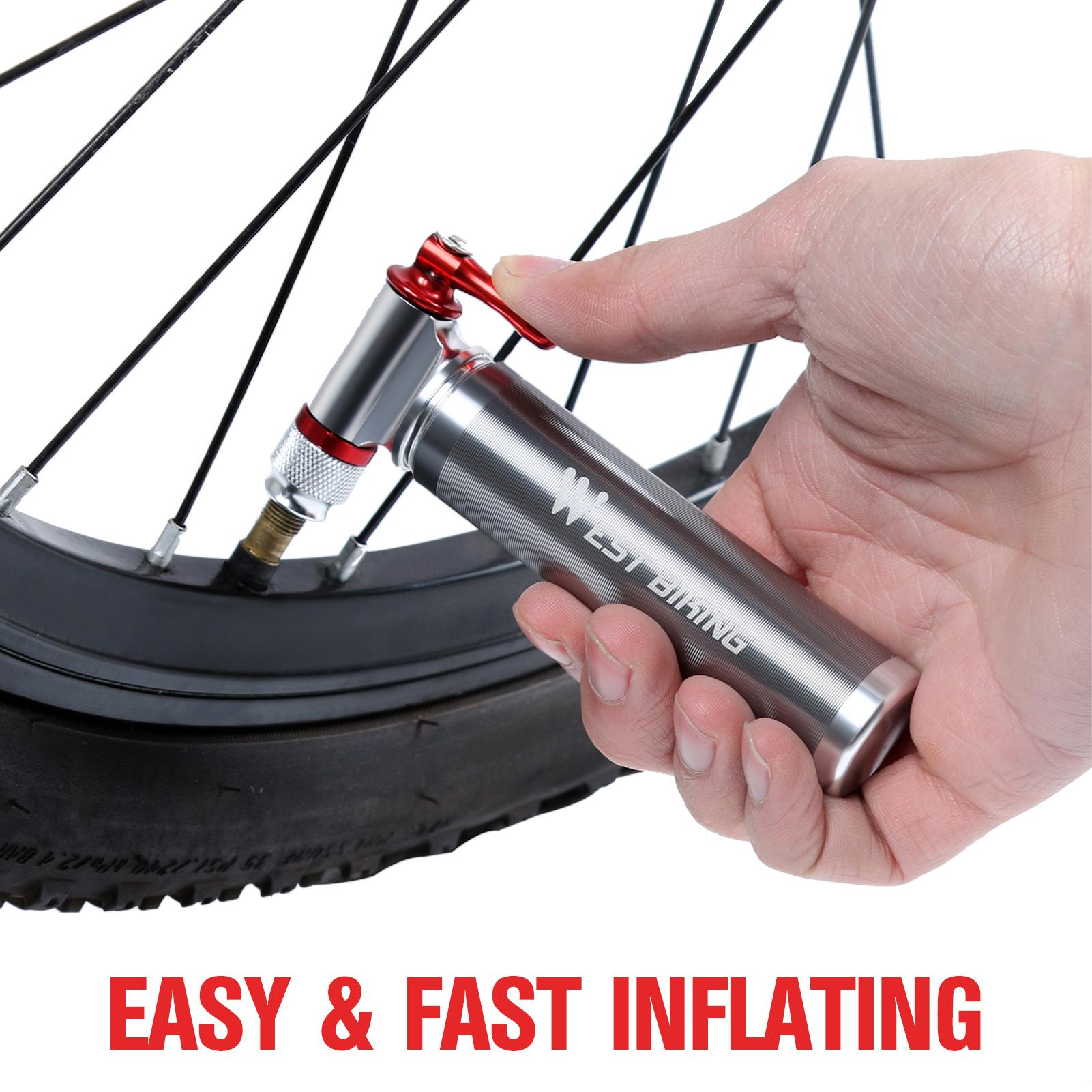 Bơm xe đạp mini WEST BIKING CO2 cho Presta và Schrader