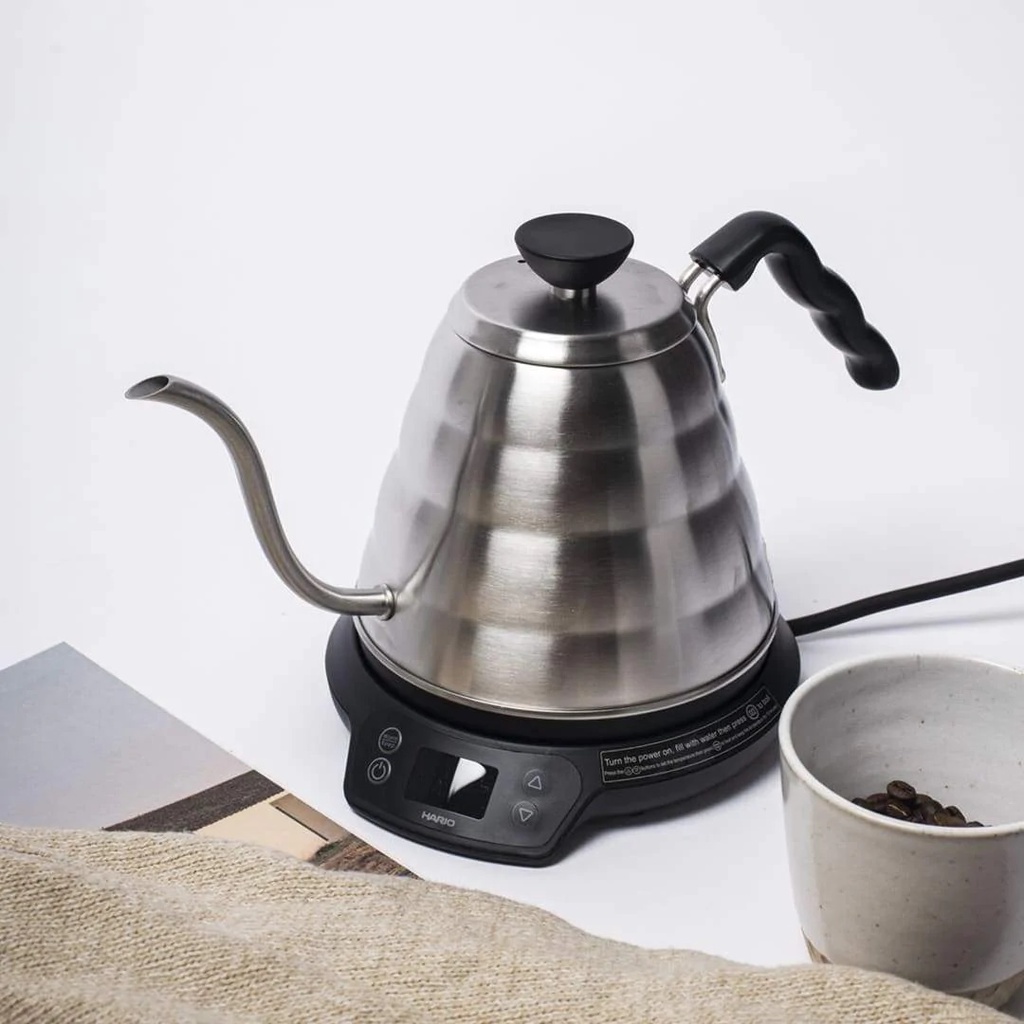 Ấm Điện Đun Nước Kiểm Soát Nhiệt Độ Hario V60 Power Kettle Bouno N 800ml - Hàng nhập khẩu