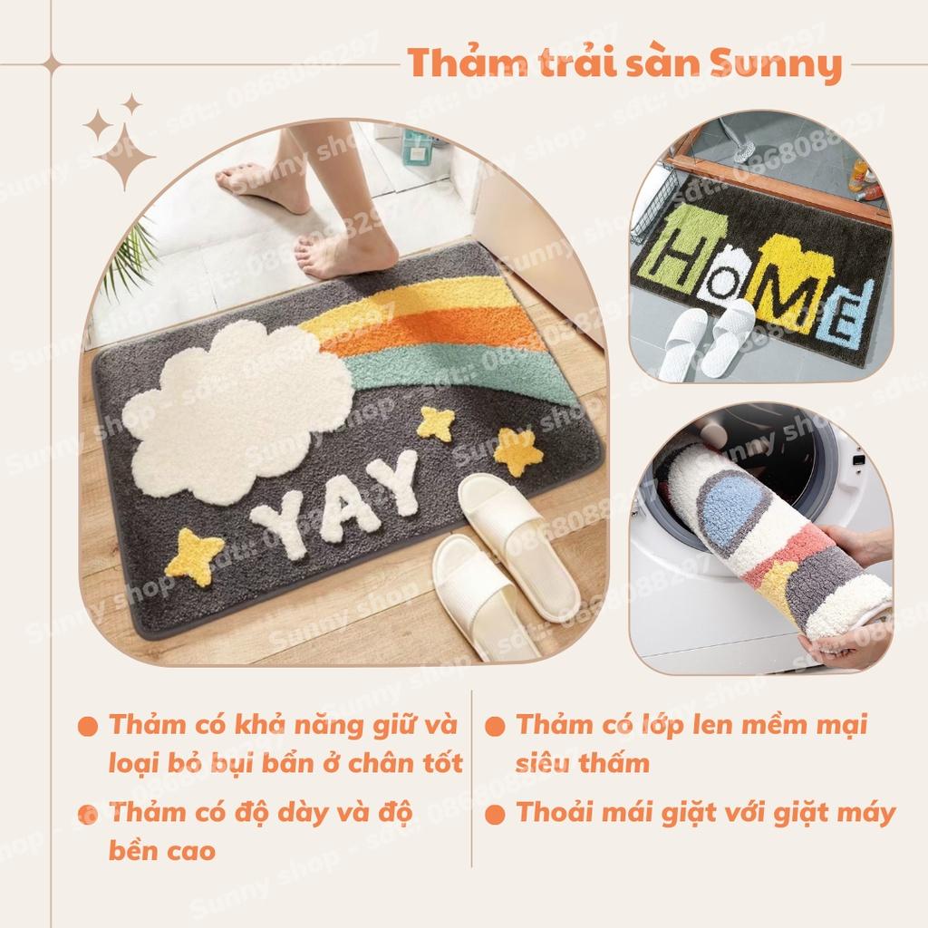 Thảm chùi chân 3D siêu xinh thấm hút nước tốt,mặt sau chống trơn trượt -&gt; kt 40x60